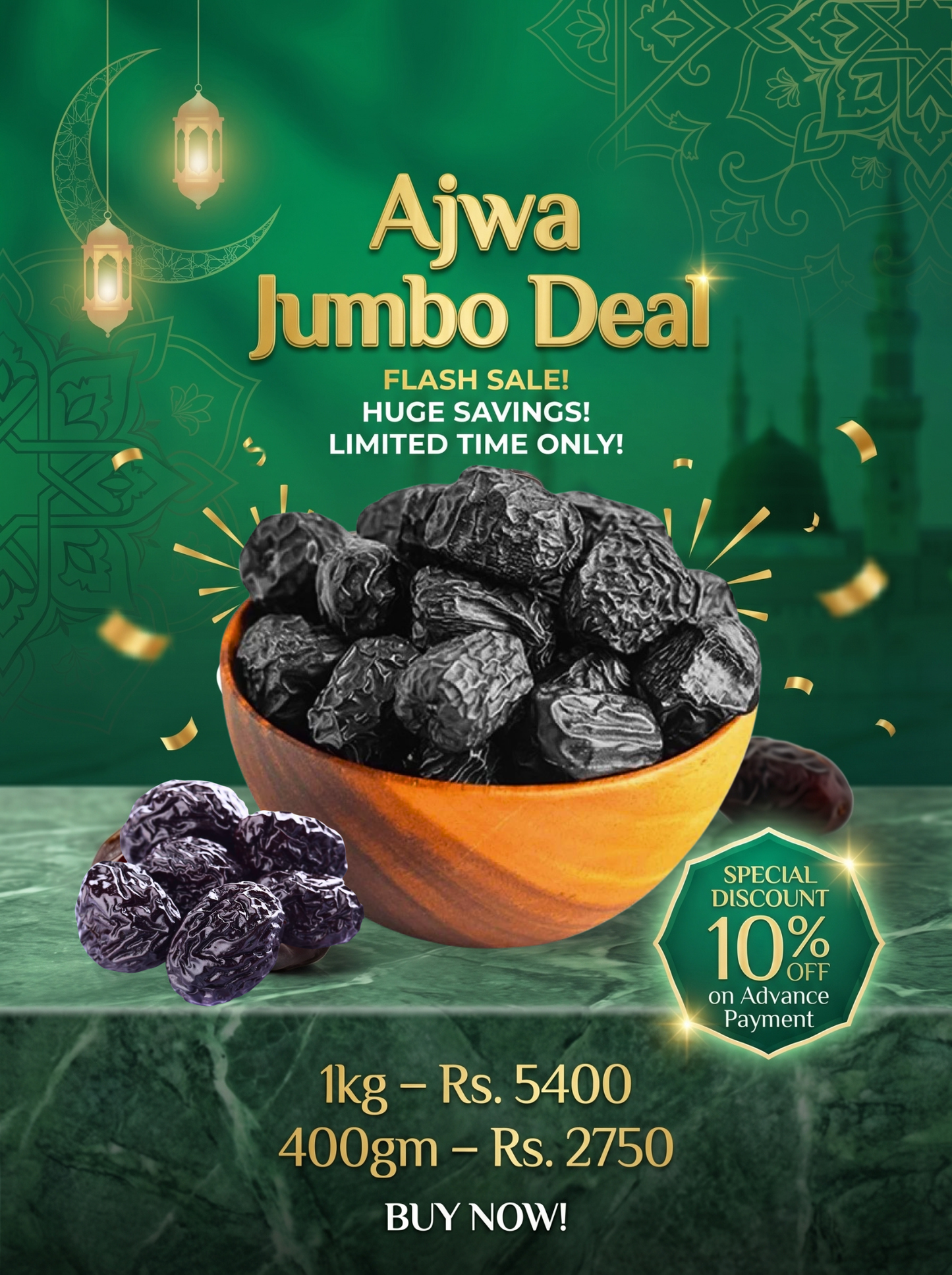 Ajwa Jumbo Deal (Get 10% OFF on advance payment)