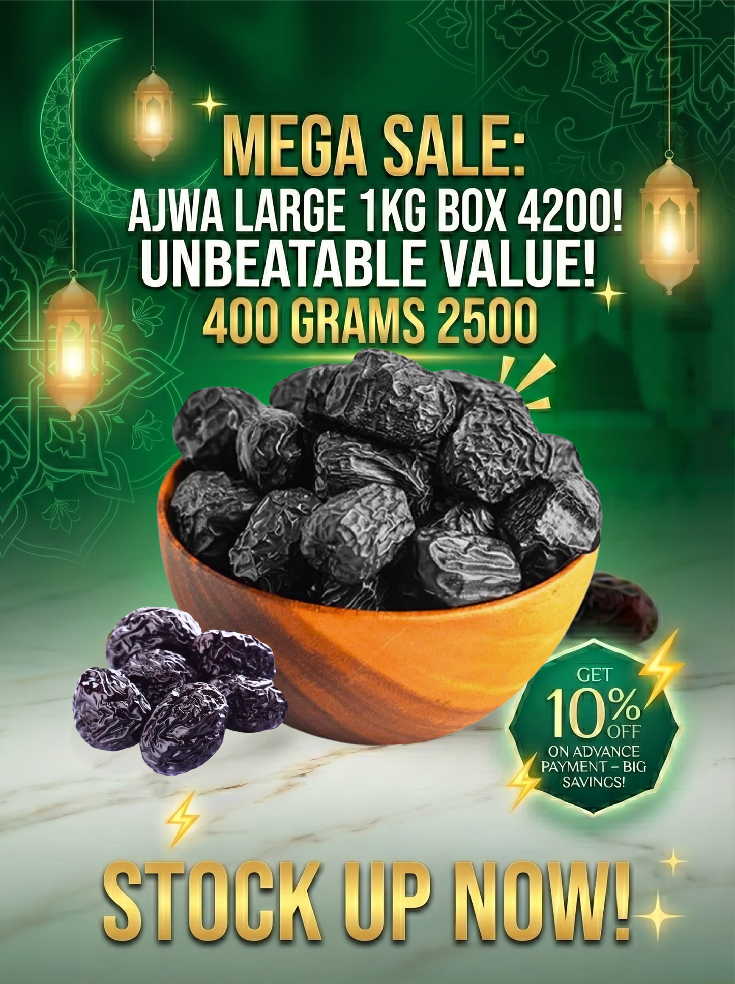 Ajwa Large Deal (Get 10% OFF on advance payment)